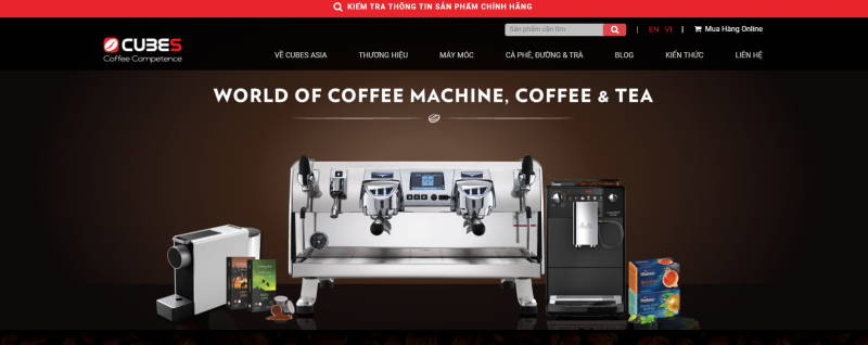 Đơn vị bán máy pha cà phê - Cubes Asia